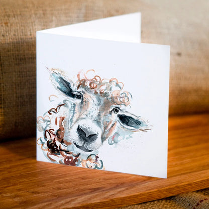 Watercolor Sheep Greeting Card