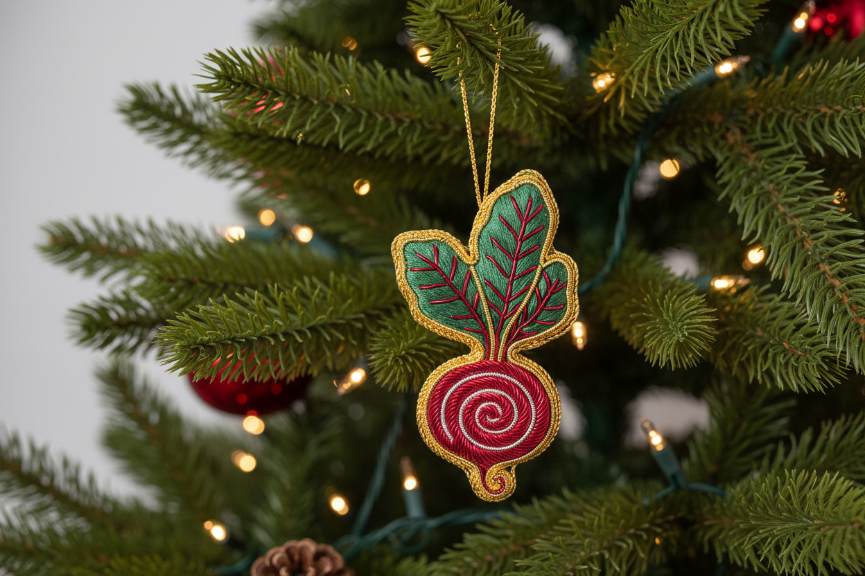 Décoration à suspendre Broderie Betterave