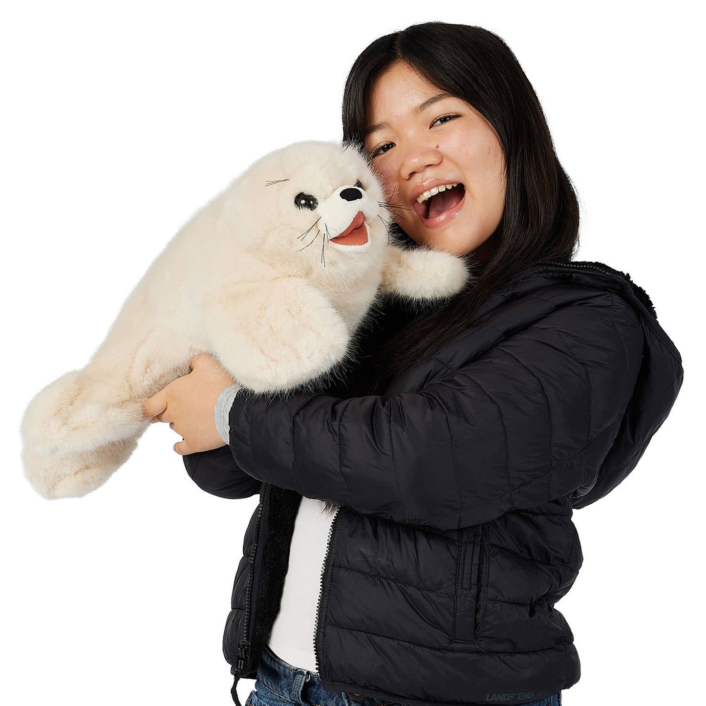 Marionnette à main Bébé phoque du Groenland / Bébé phoque 3234 marionnette à main Folkmanis Folkmanis réaliste