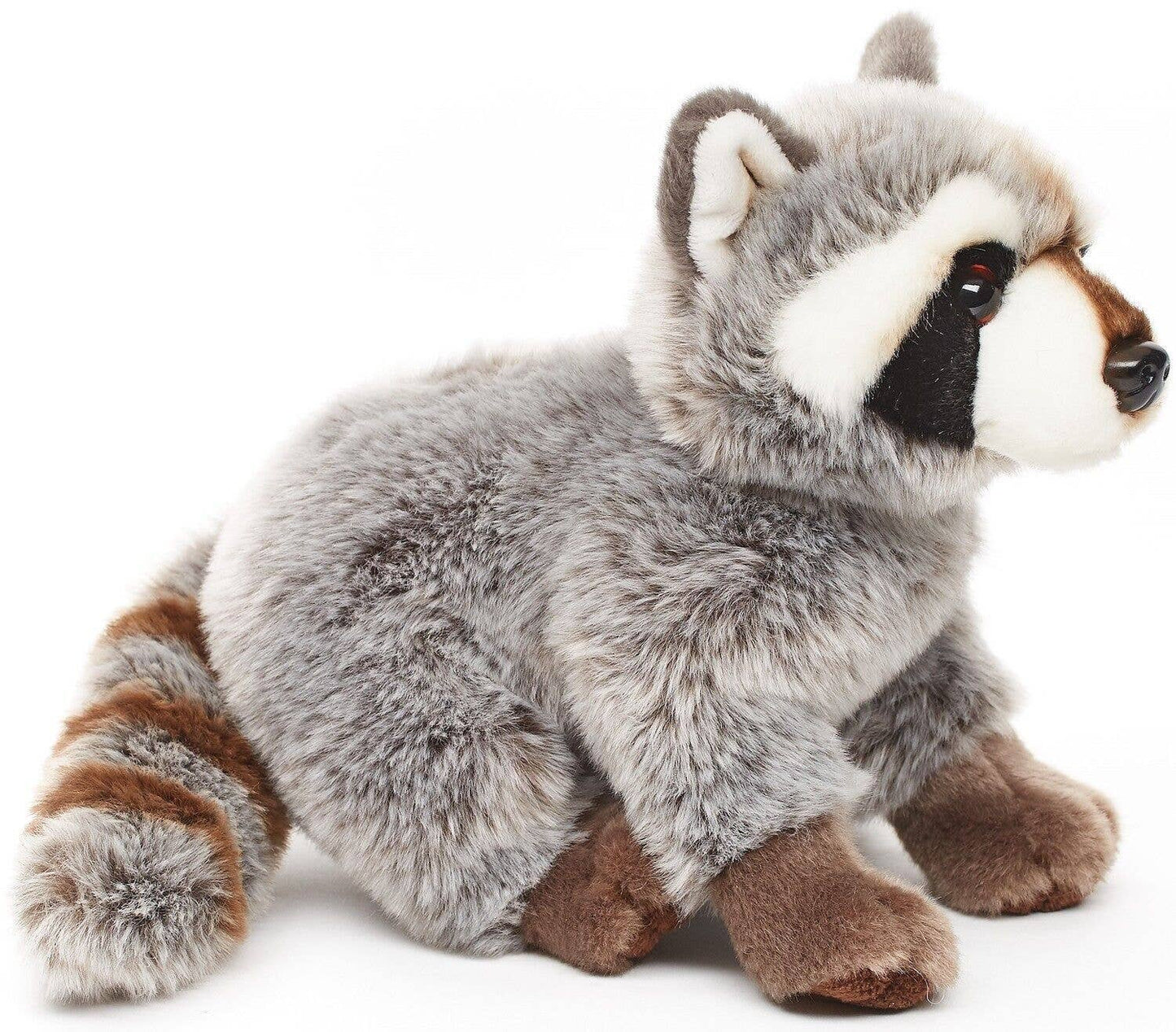Raccoon, sitting, 25 cm (length), cuddly toy or plush toy