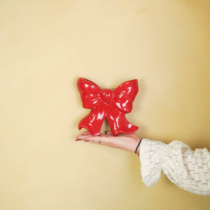 Vase mural- Vase mural arc- Céramique- Rouge- 19x18,5x5,5 cm