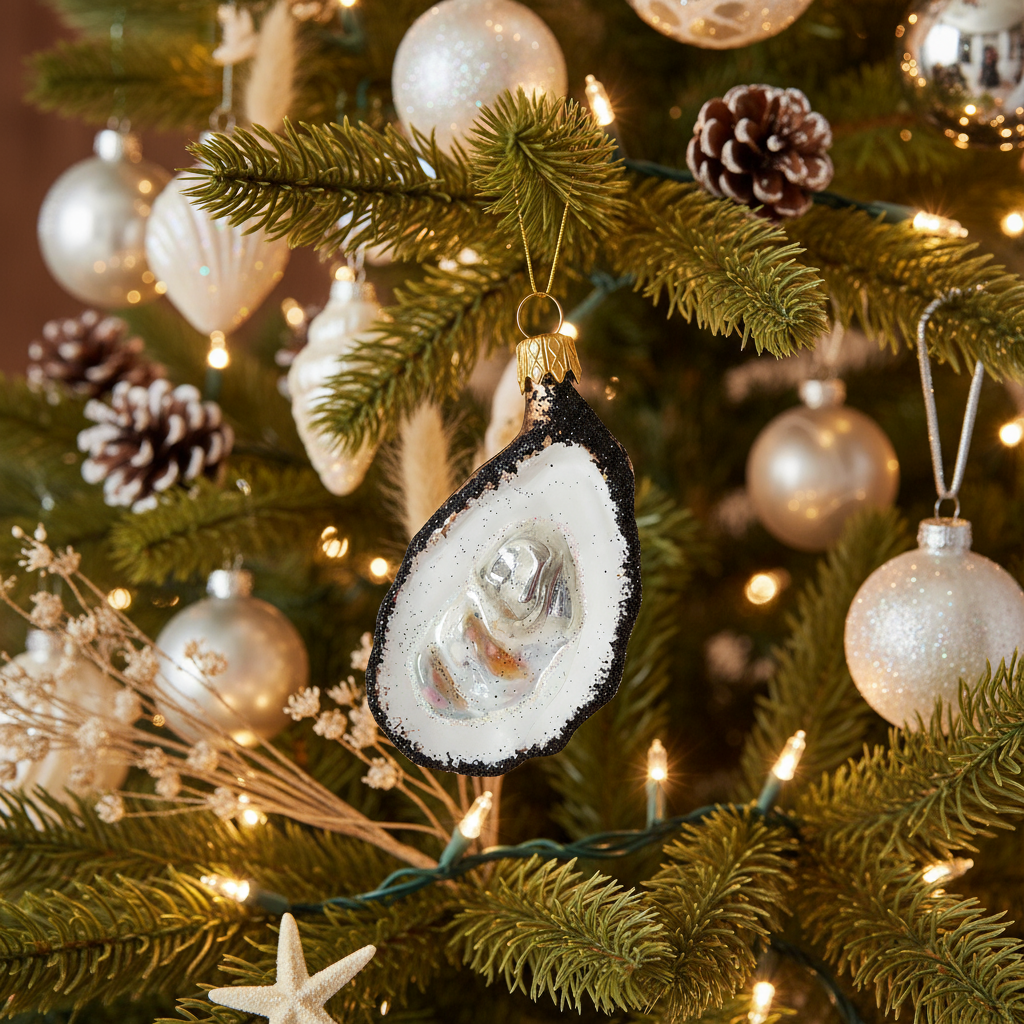 Pallina di Natale alle ostriche