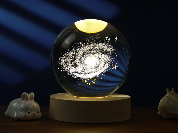 Large Crystal Ball Lamp - Galaxy