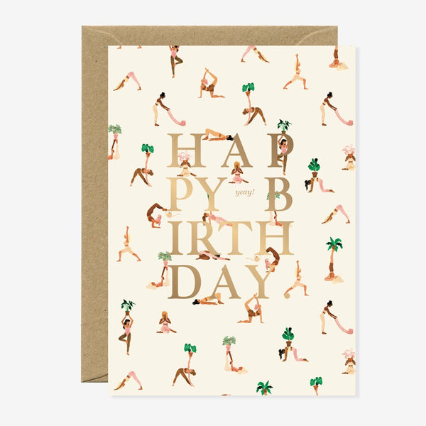 Yoga pattern - Carte de voeux