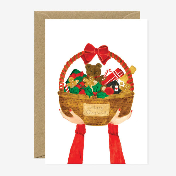Christmas Basket - Greeting card