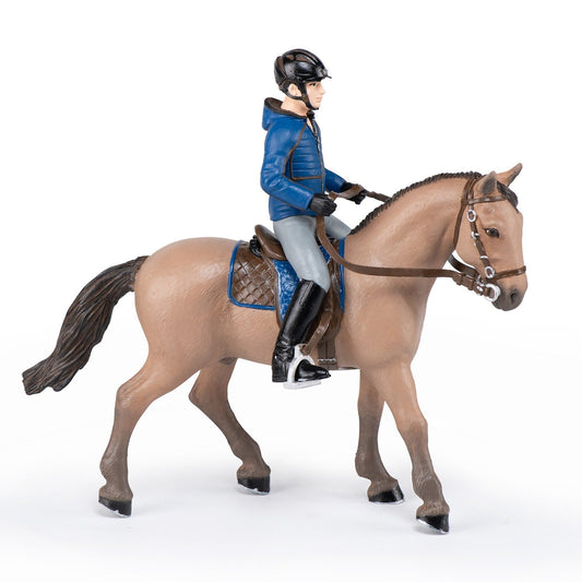 Walking Horse and Rider Figurine