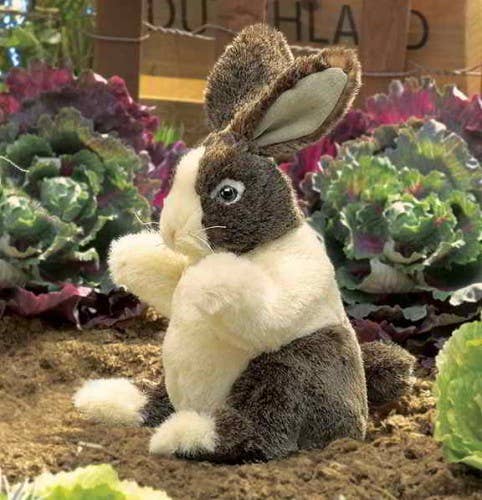 Marionnette à main Baby Bunny Dutch 2571/ Baby Dutch Rabbit Folkmanis réaliste