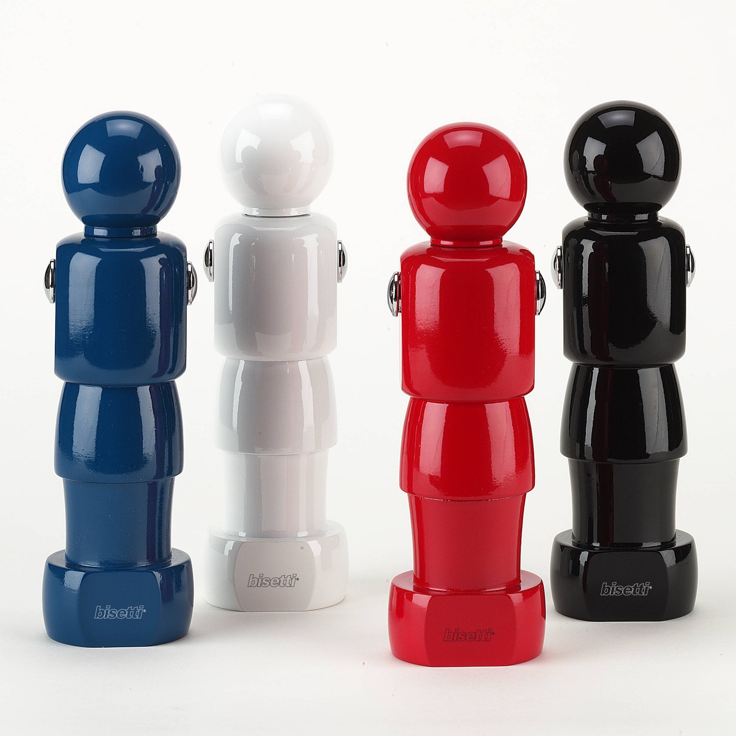 "Calcetto" spice grinder in glossy red lacquered beechwood