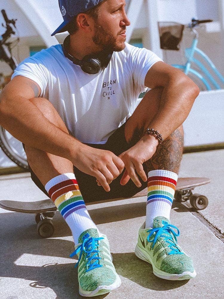 Chaussettes Rayures Arc-en-ciel