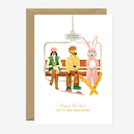 Ski Lift - Greeting Card