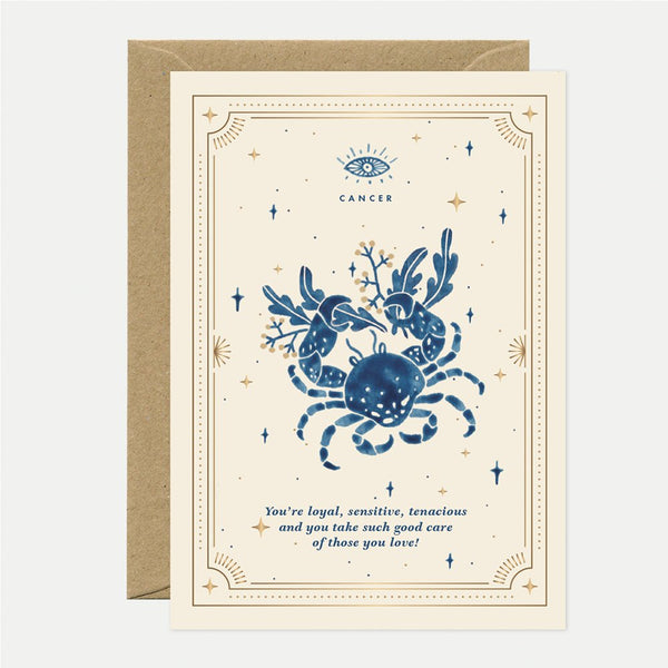 Cancer - Greeting Card - Gold Foil