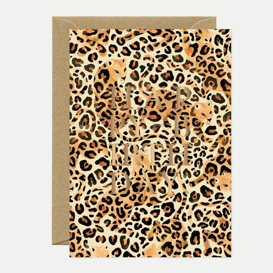 Leopard - Greeting Card - Gold Foil