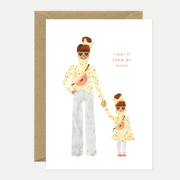 Mom and Daughter - Greeting Card
