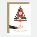Xmas Coucou - Carte de Voeux - Feuille Dorée