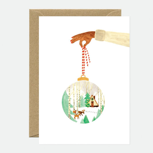 Xmas Ball Forest - Greeting Card