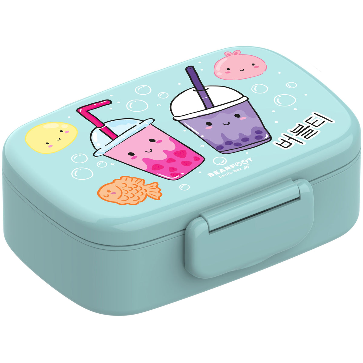 Kids' Bento Box with Compartments, Leakproof - BubbleTea, Mint