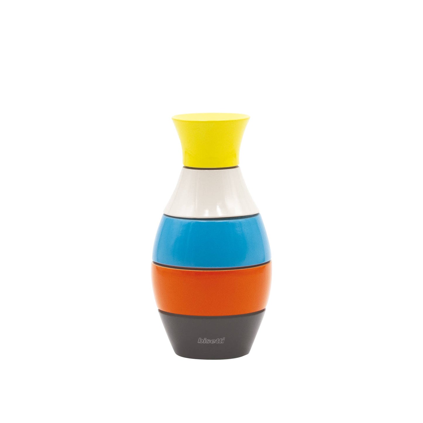 "Vase" multi-coloured lacquered beech spice mill, small
