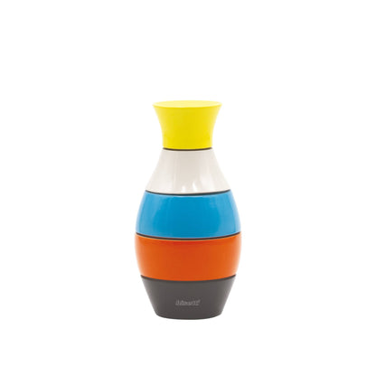 "Vase" multi-coloured lacquered beech spice mill, small