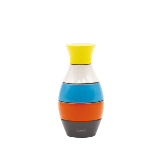 "Vase" multi-coloured lacquered beech spice mill, small
