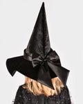 Chapeau de sorcière avec ruban satin 44 cm