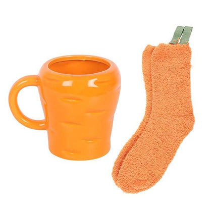 Ensemble de tasse et chaussettes en forme de carotte
