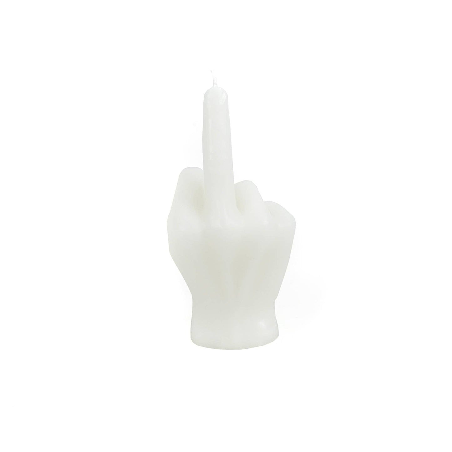 Candle - Middle Finger - Wax - White - 310 grams - 10x9x17 cm