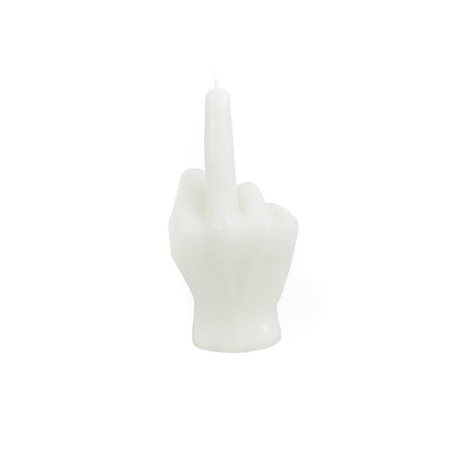 Candle - Middle Finger - Wax - White - 310 grams - 10x9x17 cm