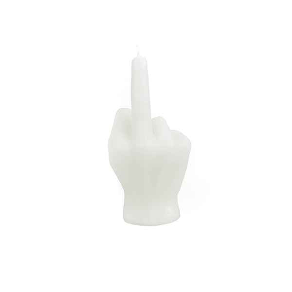 Candle - Middle Finger - Wax - White - 310 grams - 10x9x17 cm