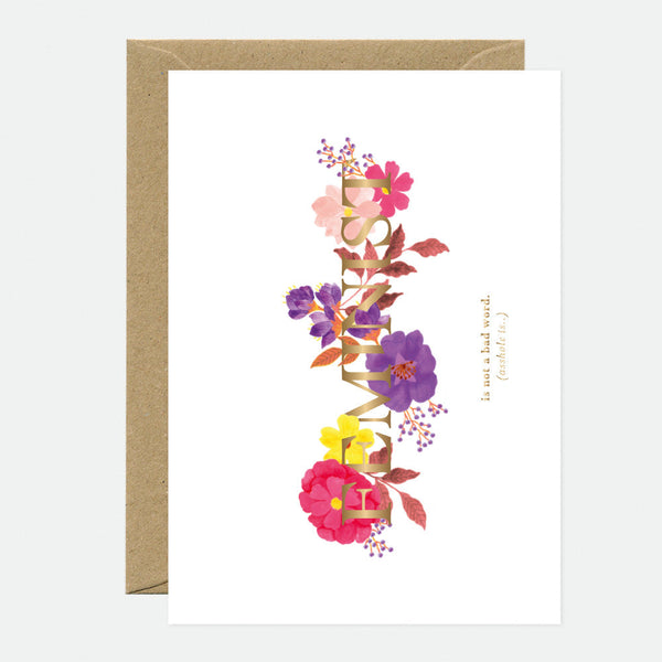 Feminist - Greeting card - Gold foil
