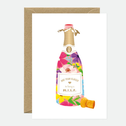 MILF Bottle - Greeting Card - Gold Foil