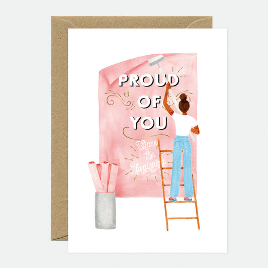 Proud of you - Greeting card - Gold foil