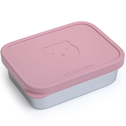 Kids' Stainless Steel Lunchbox with Silicone Insert - Pink