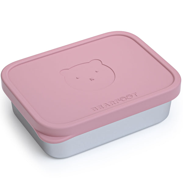 Kids' Stainless Steel Lunchbox with Silicone Insert - Pink