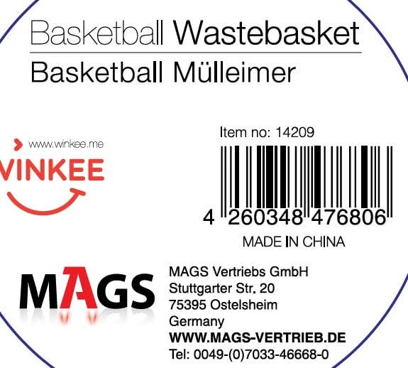 Corbeille à papier Basketball