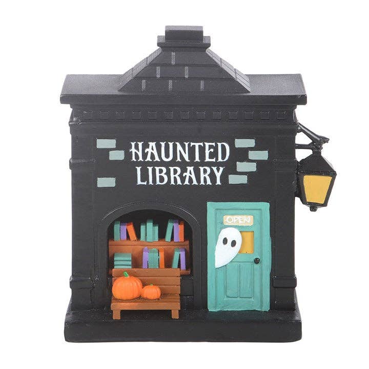 Décoration lumineuse LED Halloween : bibliothèque hantée