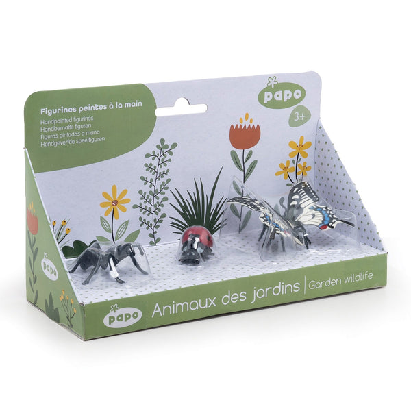 Coffret insectes (Fourmi - Coccinelle - Papillon Machaon) Papo - animal du jardin