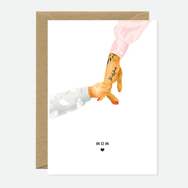 Mom and Baby Hand - Greeting Card