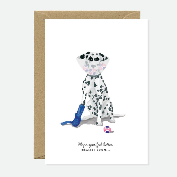 Feel Better Dog - Greeting Card