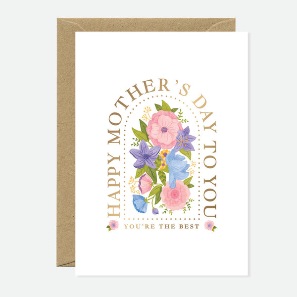 Mother’s Day Gravure - Greeting Card - Gold Foil
