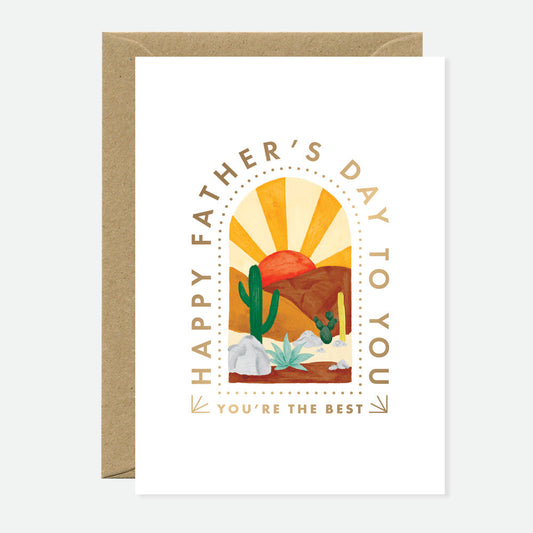 Father’s Day Engraving - Greeting Card - Gold Foil