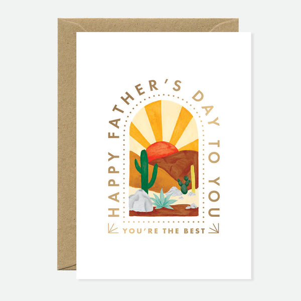 Father’s Day Engraving - Greeting Card - Gold Foil