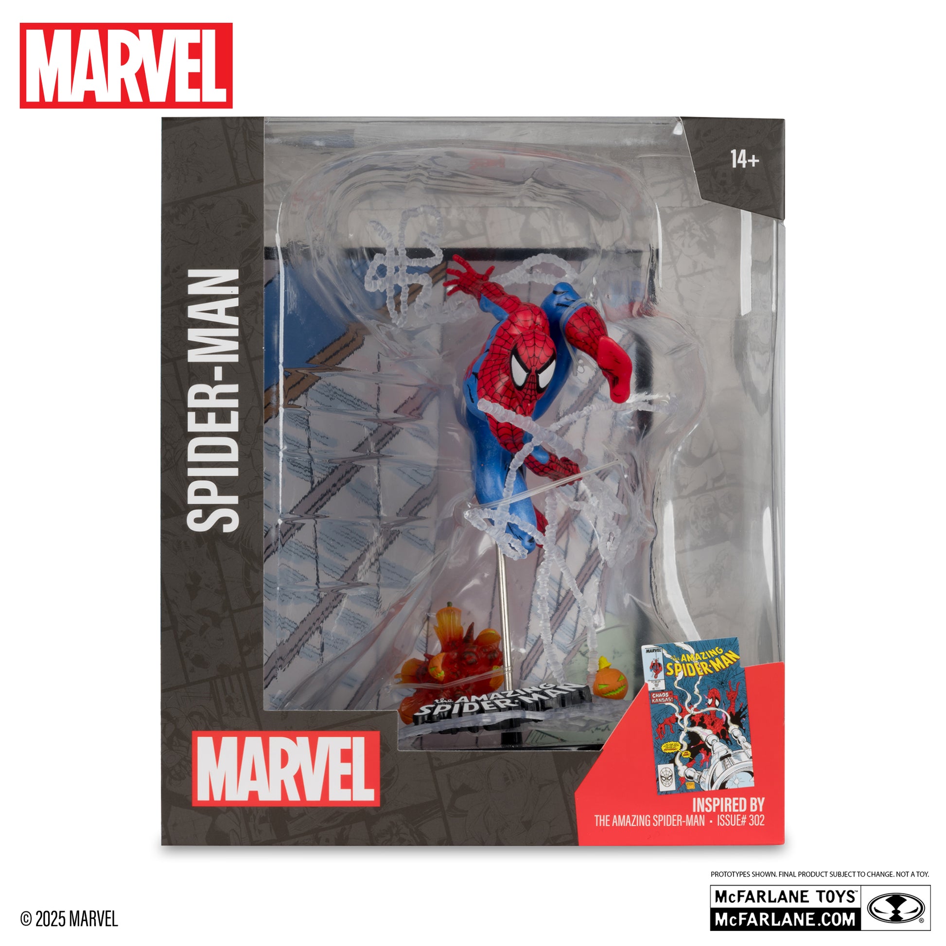 spider man 1 10th scale collectible with scene the amazing spider man 302 mcfarlane toys