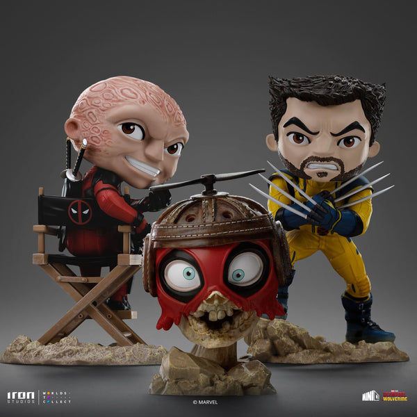 Deadpool, Wolverine and Headpool (Unmasked) Figurine - Deadpool & Wolverine - Mini Co.