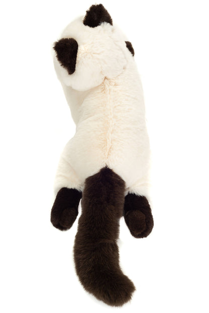 Peluche Chat Sacré de Birmanie couché