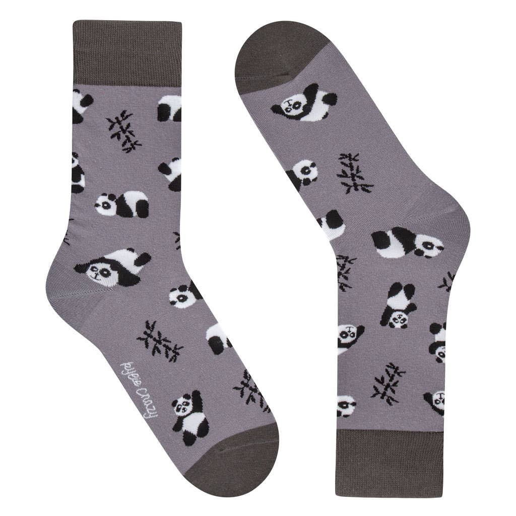 Funny Cotton Long Socks for Men and Women, Panda Print