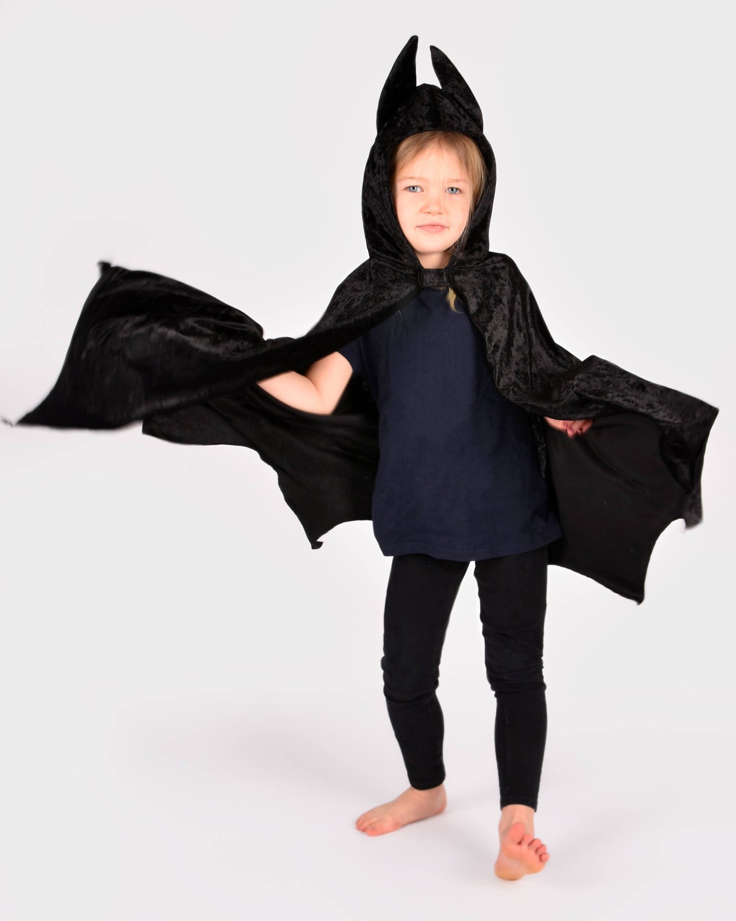 Black velvet bat cape 98-128 cm 3-8 years