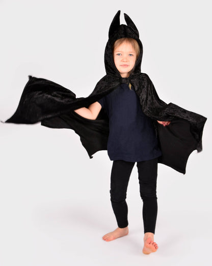 Black velvet bat cape 98-128 cm 3-8 years