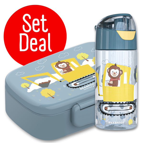 Excavator Bundle - Bento Box Set & Water Bottle 450ml