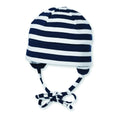 Bonnet enfant rayé avec revers