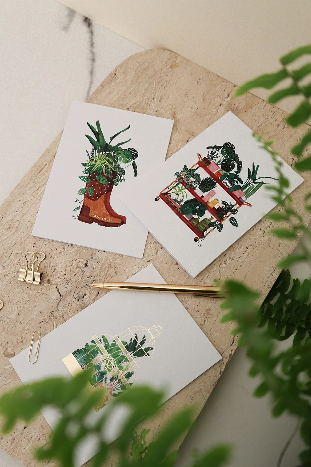 Plant Lover boots - Greeting card